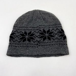 Black and Grey Knit Hat